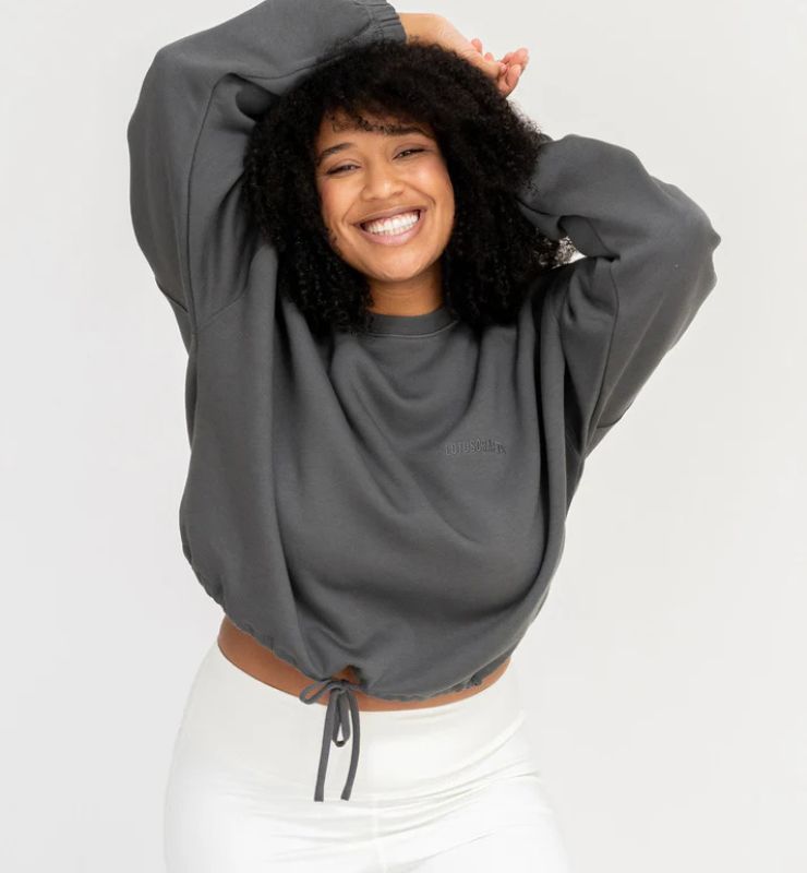 Felpa Cropped in Cotone Biologico & TENCEL™