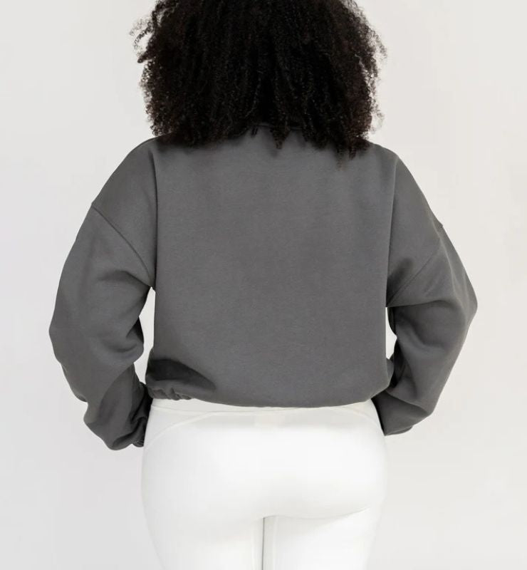 Felpa Cropped in Cotone Biologico & TENCEL™