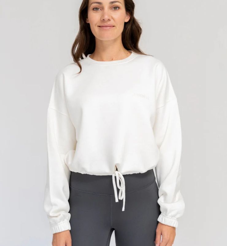 Felpa Cropped in Cotone Biologico & TENCEL™