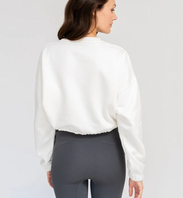 Felpa Cropped in Cotone Biologico & TENCEL™