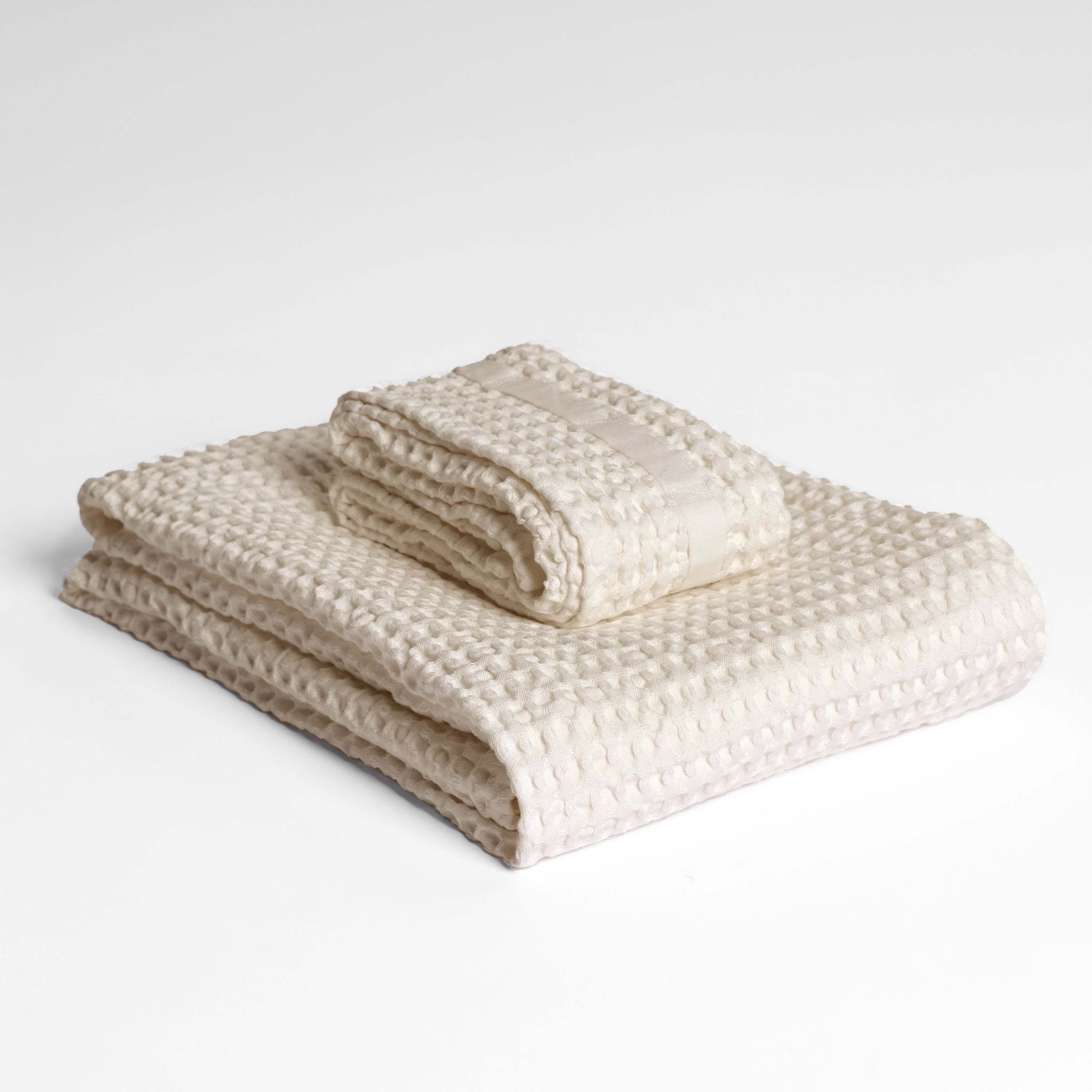 Set regalo asciugamani Big Waffle in cotone biologico