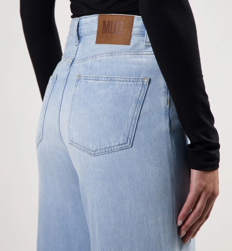 Jeans Donna vita alta extra morbidi in Lino Cotone Bio e riciclato