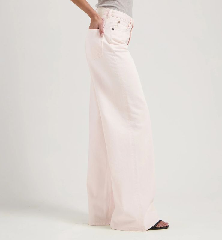 Jeans Donna vita alta palazzo in 100% Cotone Bio