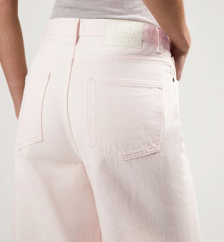 Jeans Donna vita alta palazzo in 100% Cotone Bio