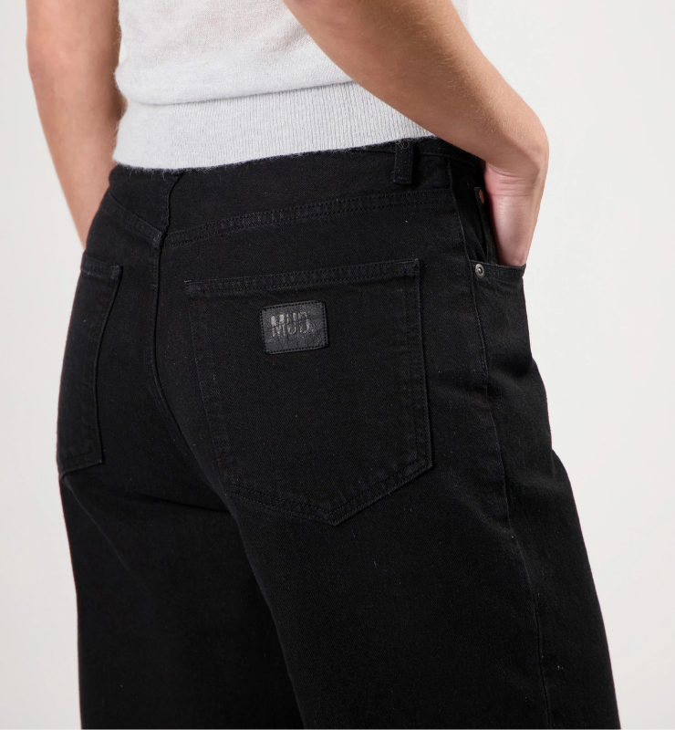 Jeans Donna vita alta barrel in Cotone Biologico e Riciclato