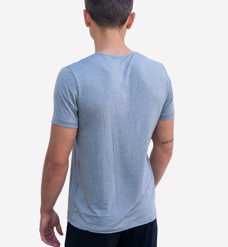 T shirt uomo in TENCEL™ e seta a maniche corte - CASAGIN