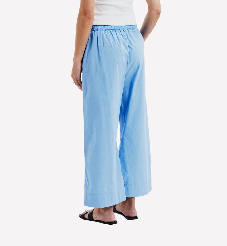 Pantaloni crop in popeline 100% Cotone Biologico