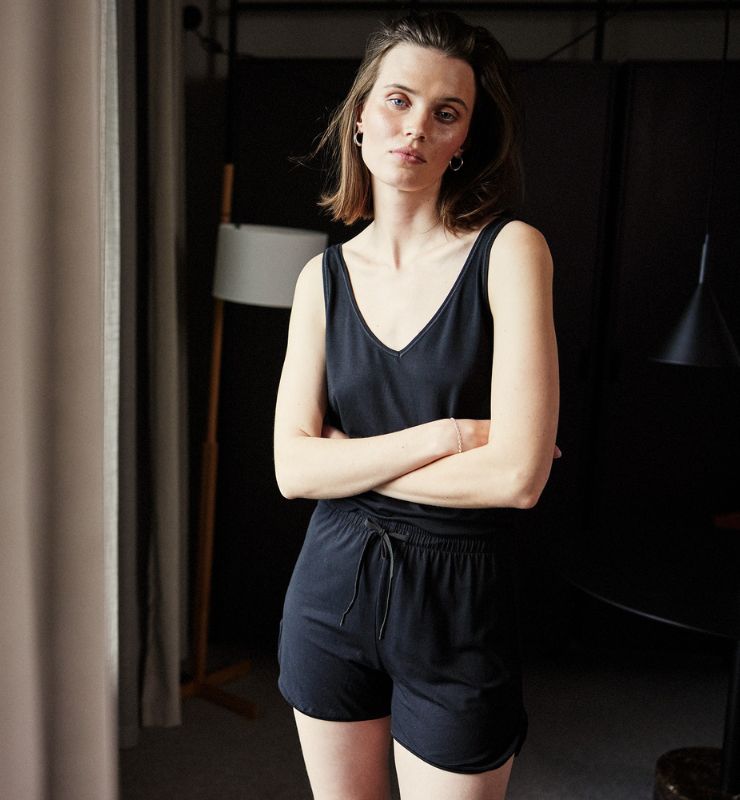 Pigiama corto canotta in Tencel™