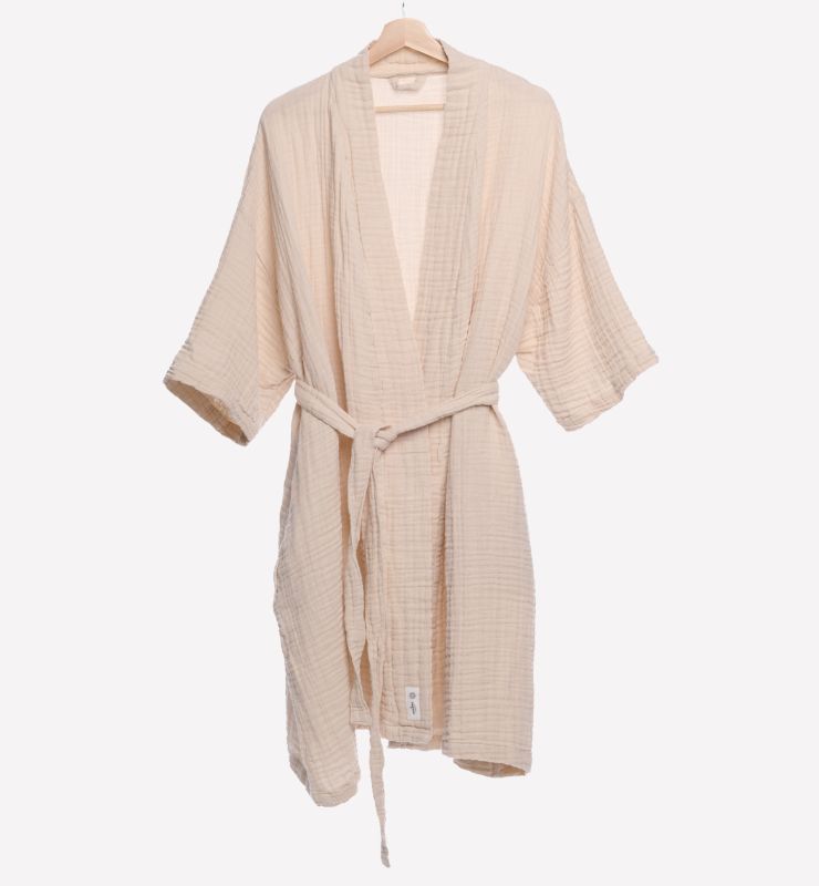 Accappatoio in Tripla Garza di Cotone Biologico