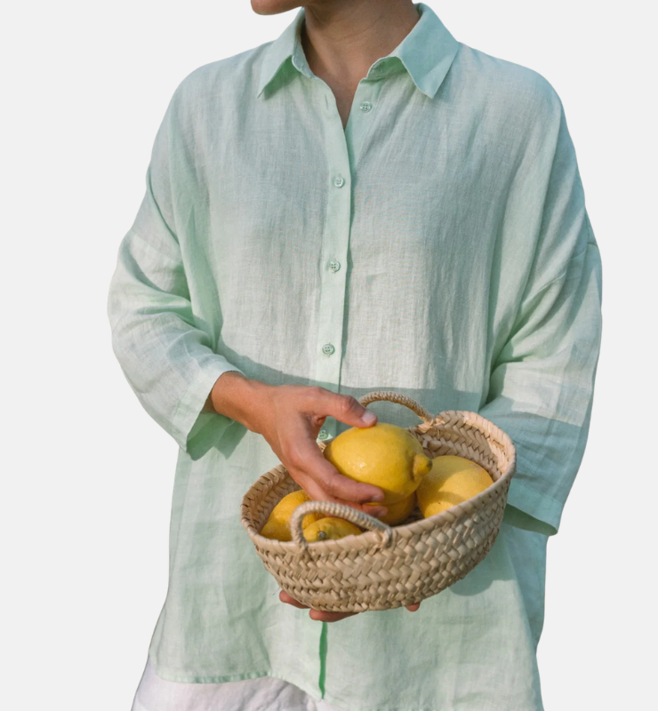 Camicia in 100% Lino Sostenibile - Taglio Oversize