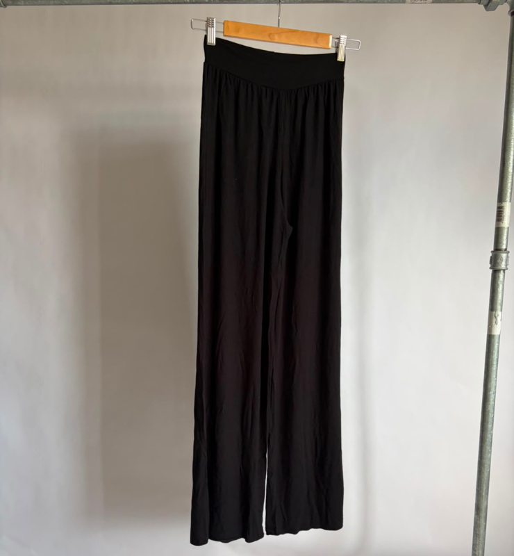 Pantalone palazzo morbido Tencel™ nero