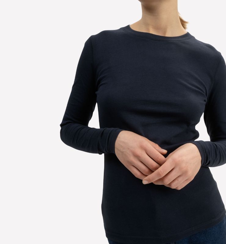 Maglia basic in Cotone Biologico a maniche lunghe