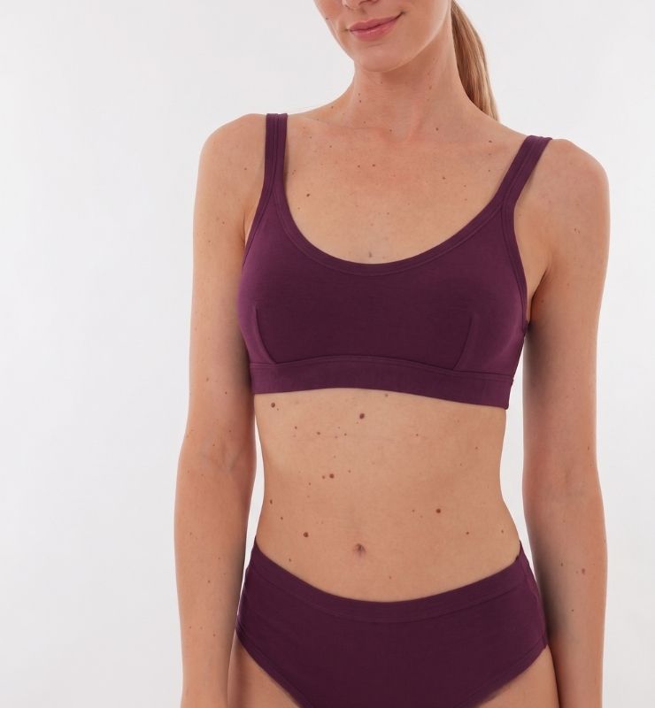 Reggiseno bralette in tessuto naturale