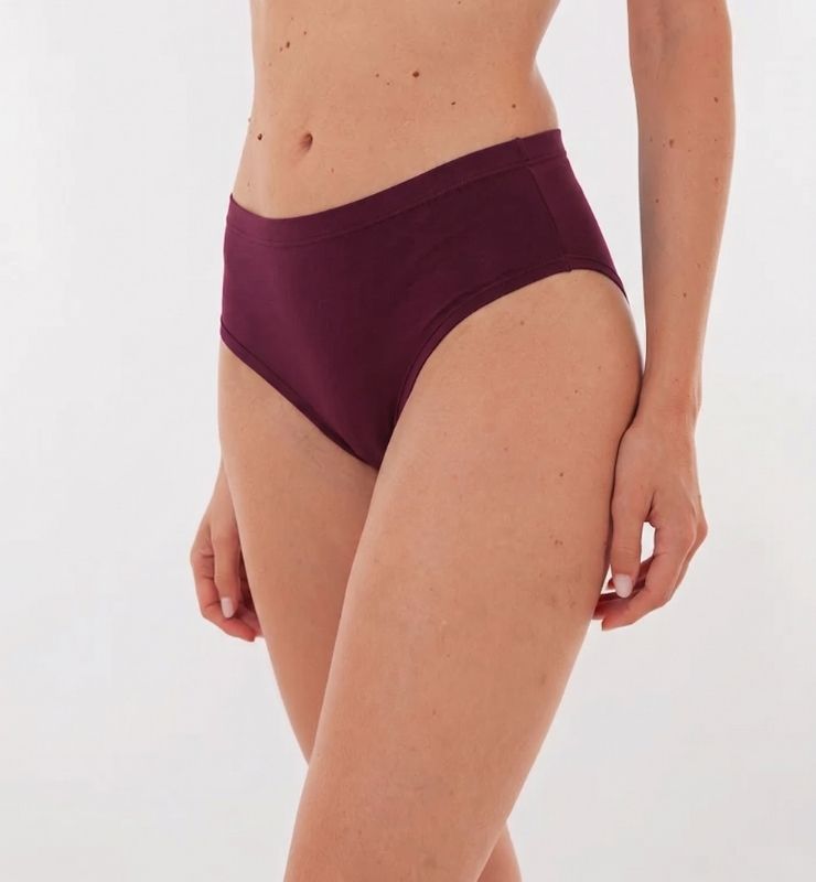 Slip midi in tessuto naturale