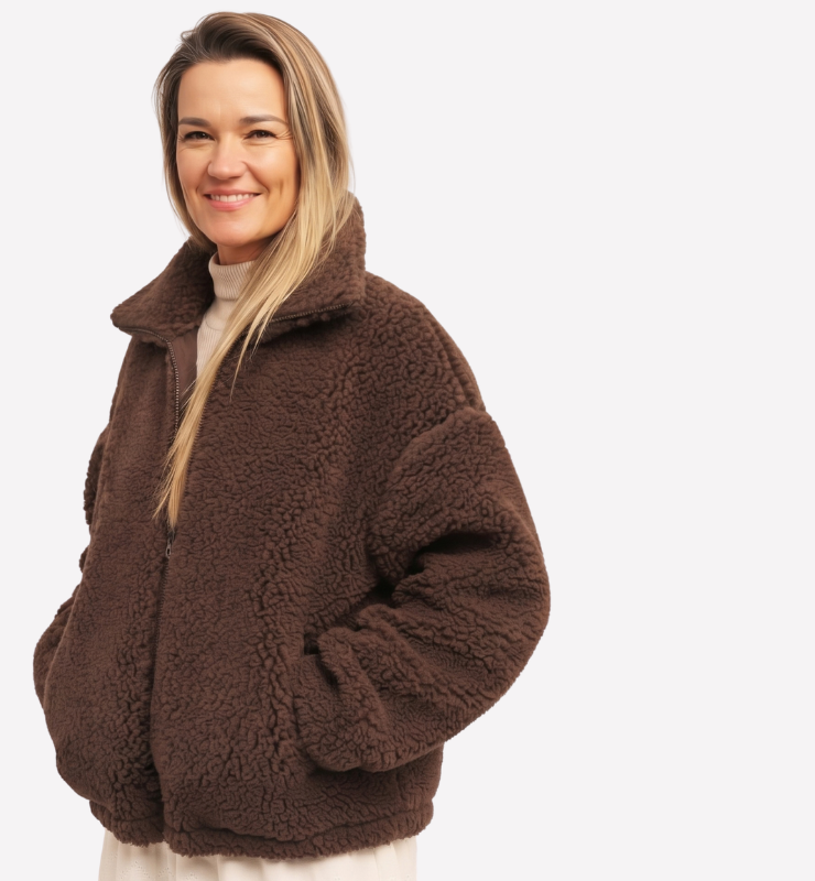 Giacca Oversize in pile di lana biologica
