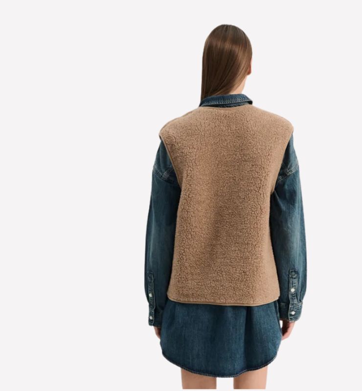 Gilet pile unisex in lana naturale – Il Pile naturale caldo e leggero