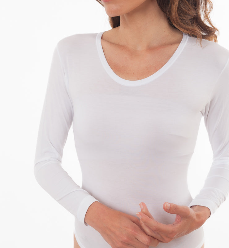 Body a maniche lunghe in TENCEL™ - CASAGIN
