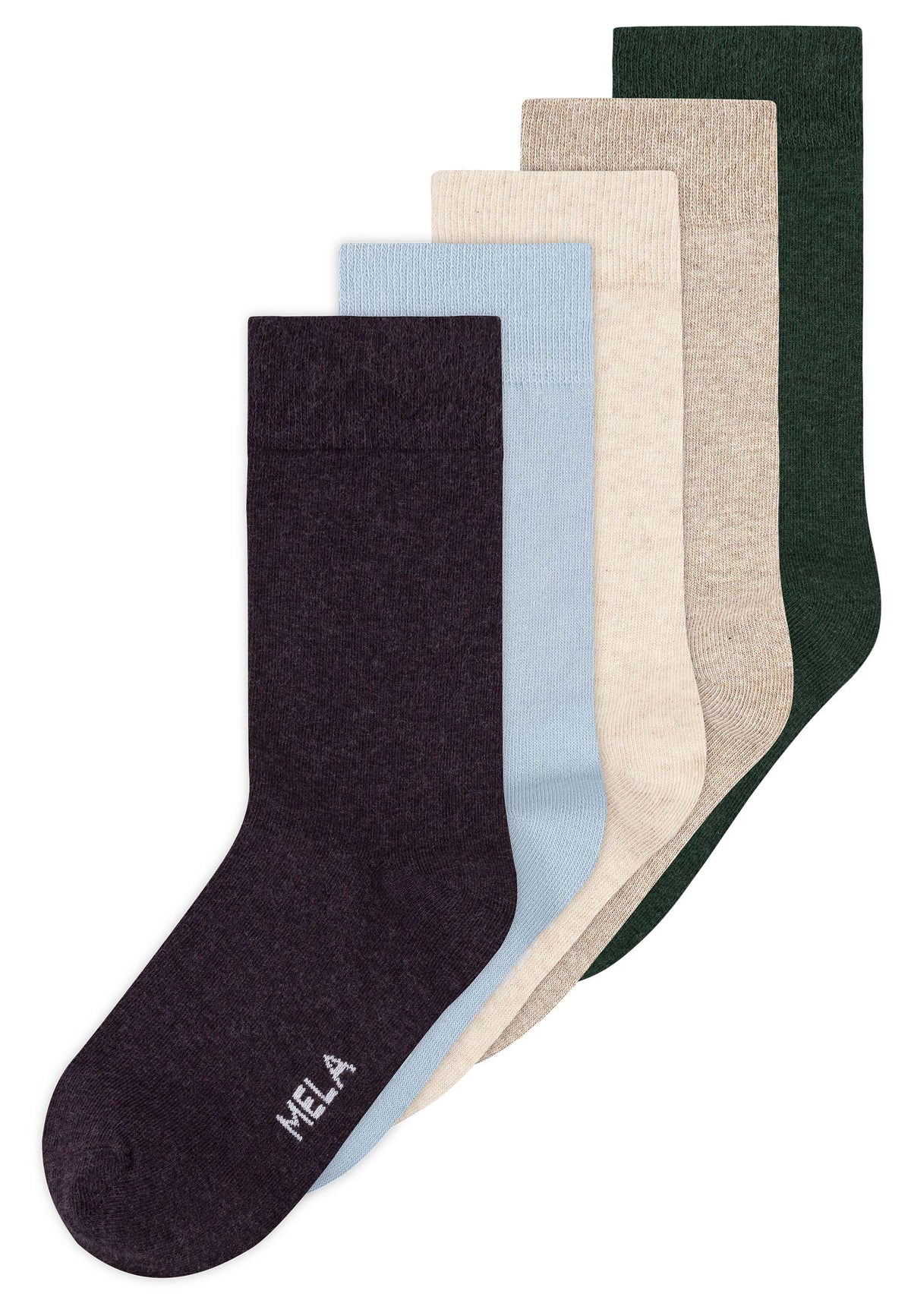 5 Paia Calzini Basic in Cotone Biologico Fairtrade