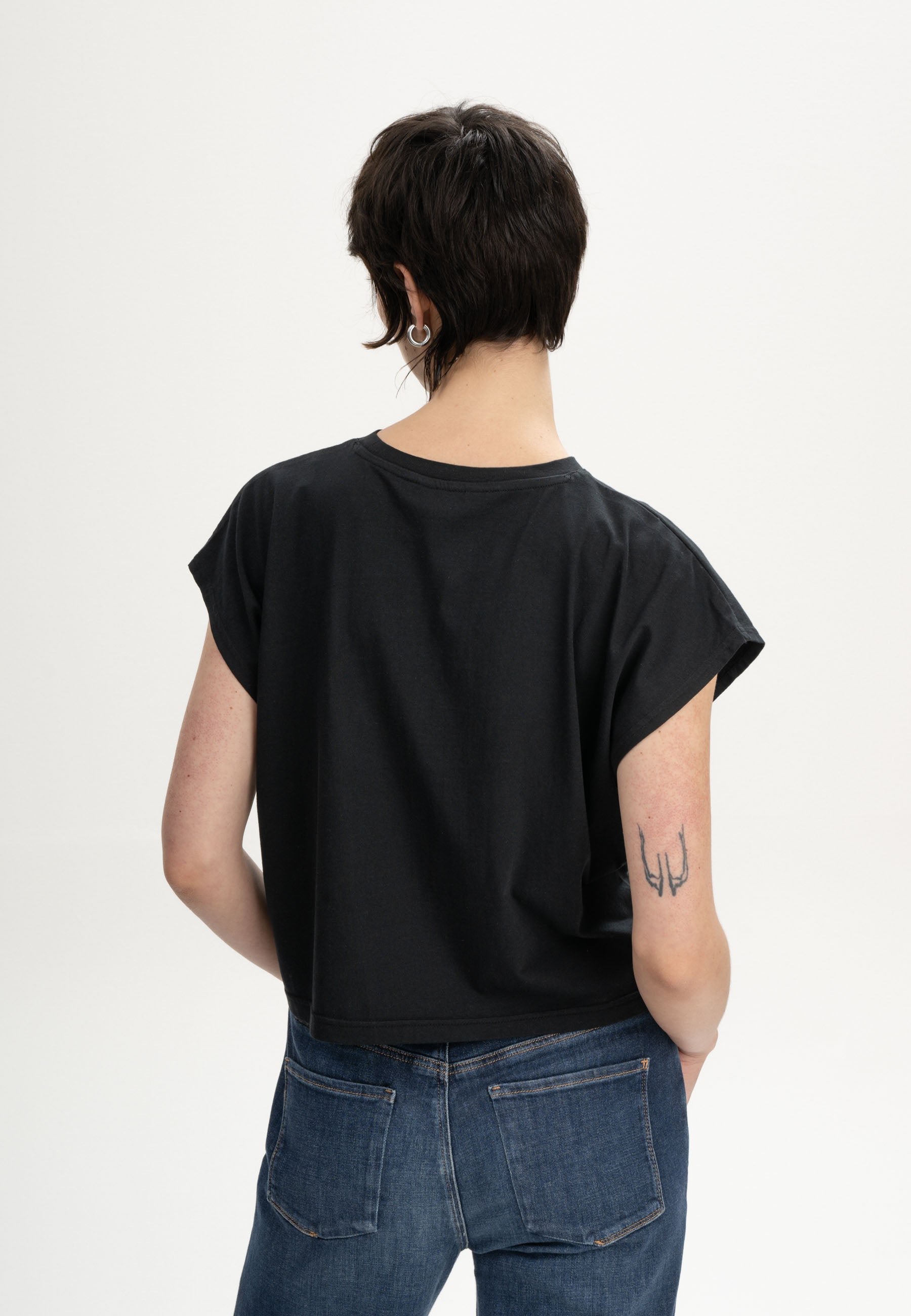T-shirt over crop in 100% Cotone Biologico