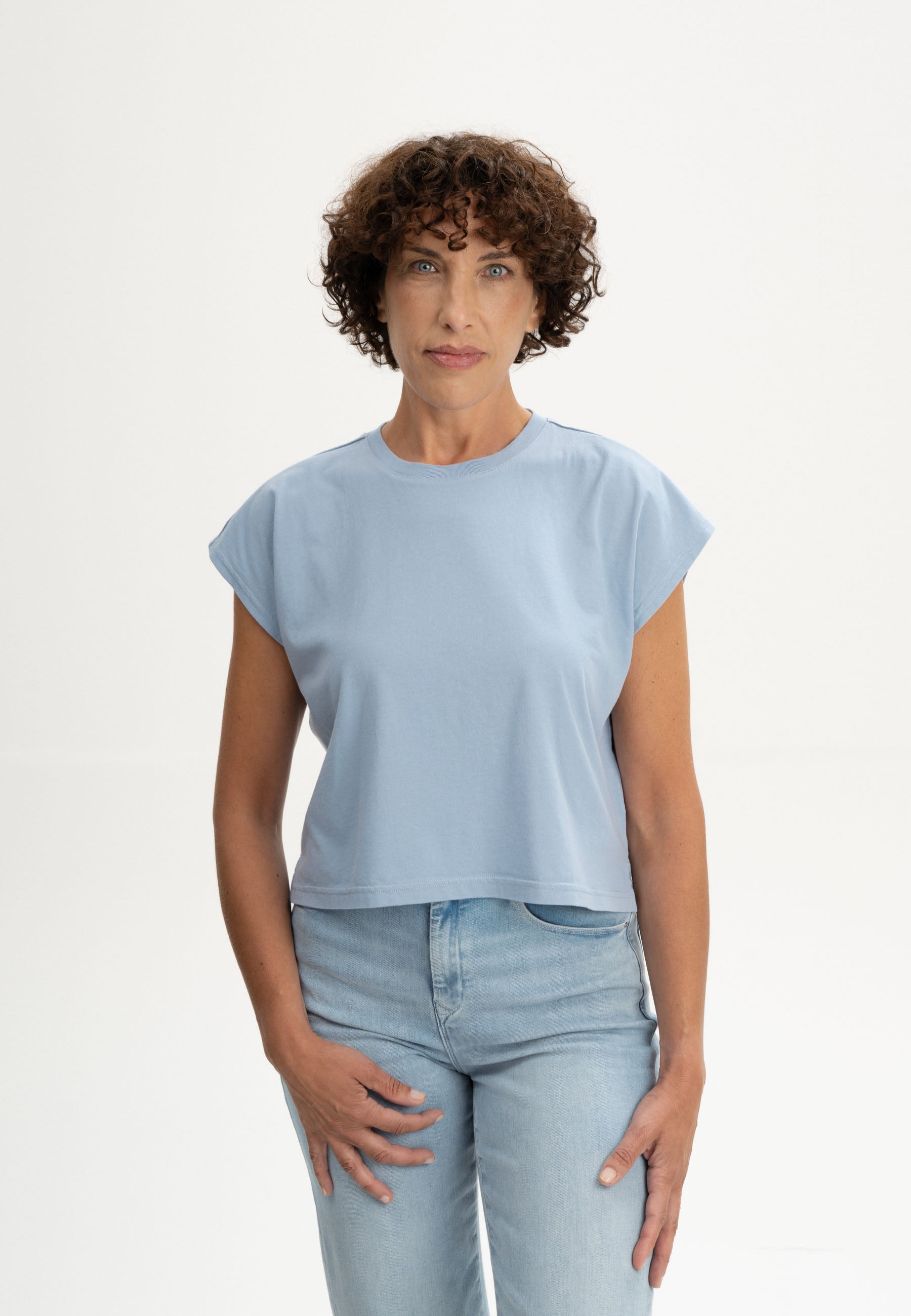 T-shirt over crop in 100% Cotone Biologico