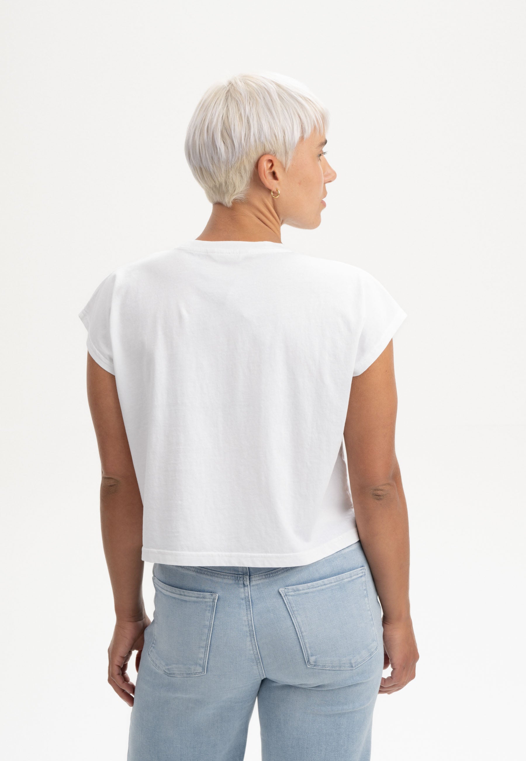 T-shirt over crop in 100% Cotone Biologico