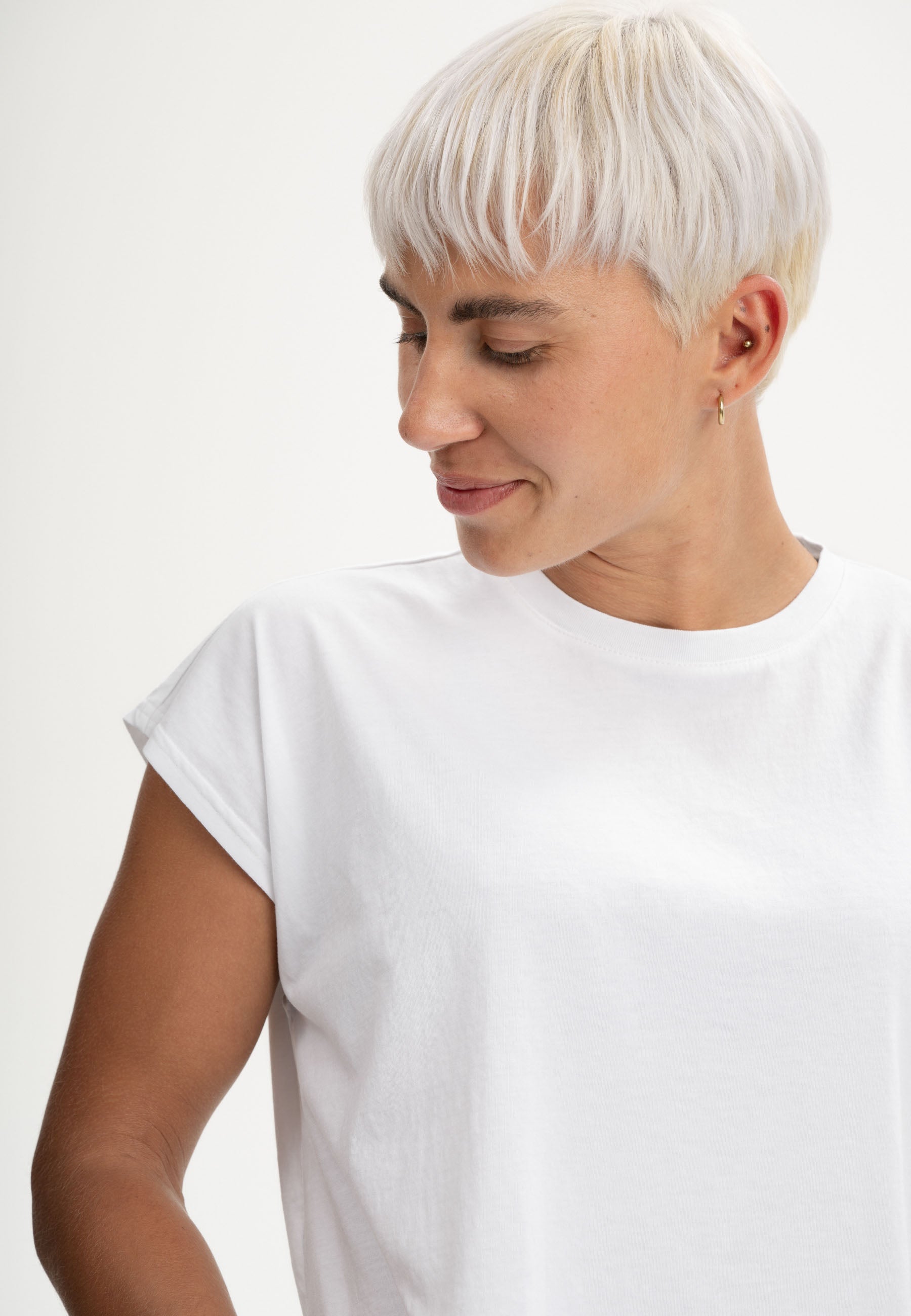 T-shirt over crop in 100% Cotone Biologico