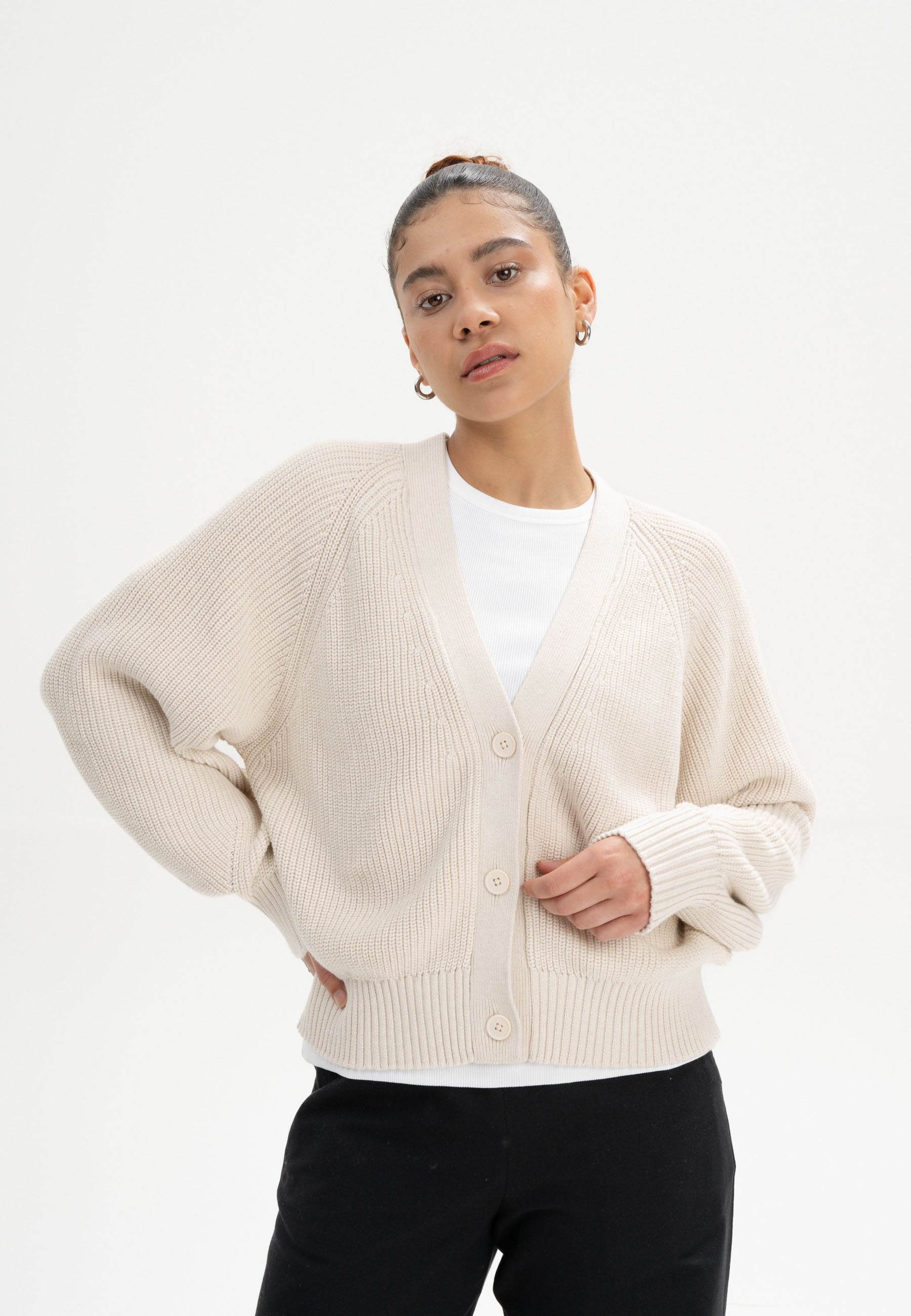 Cardigan in Maglia 100% cotone organico