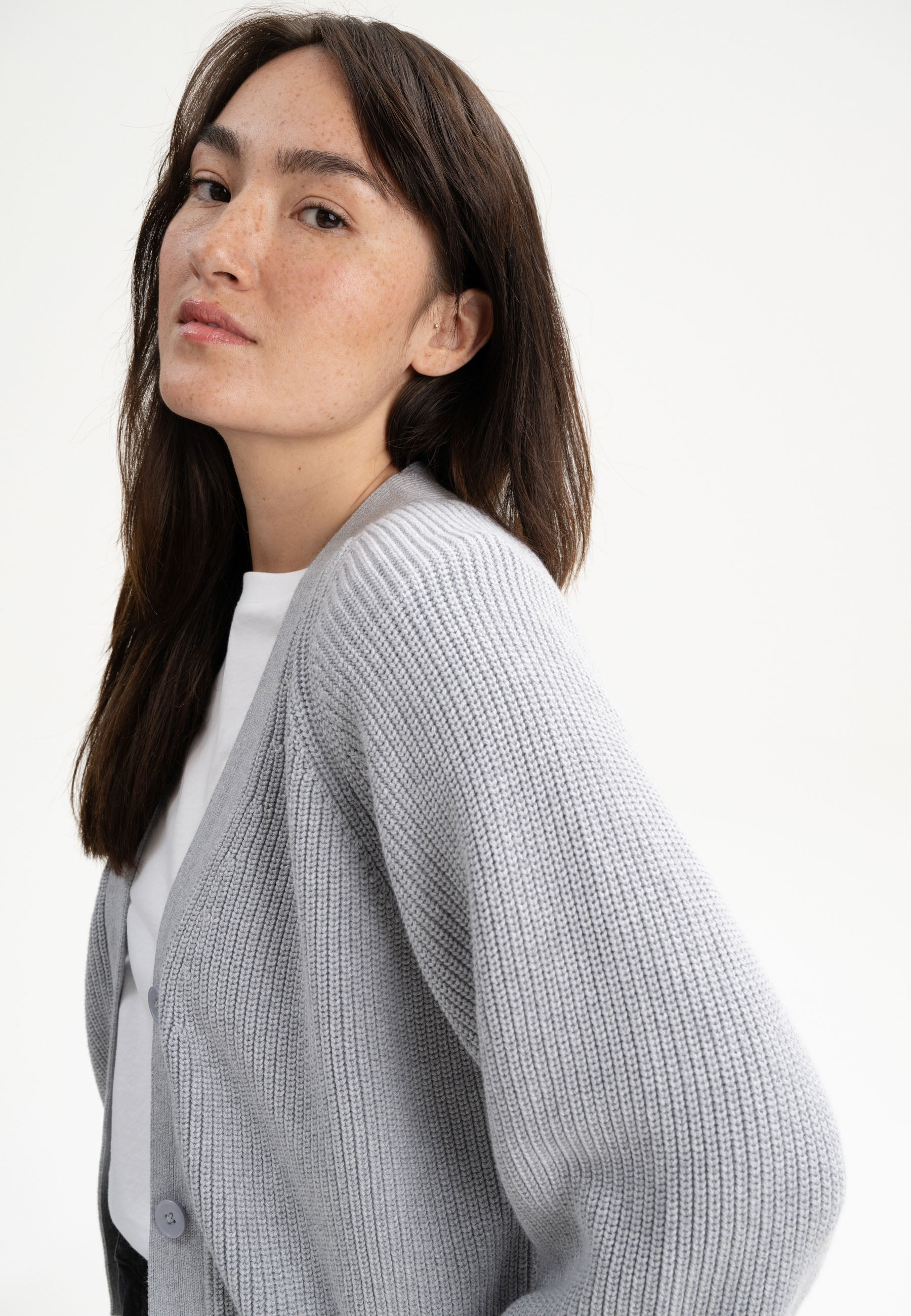 Cardigan in Maglia 100% cotone organico