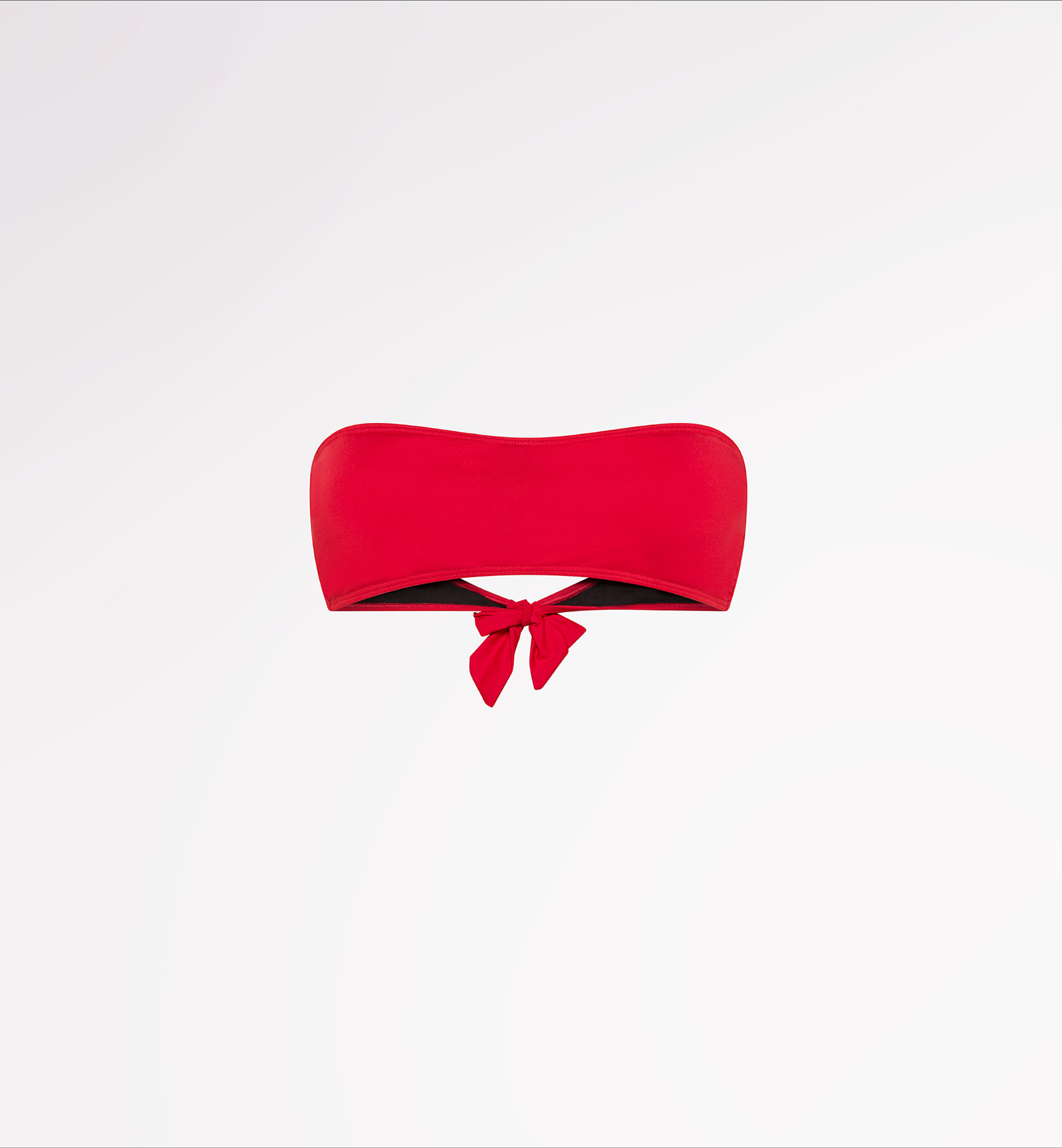 Top costume a fascia con coppa in tessuto riciclato