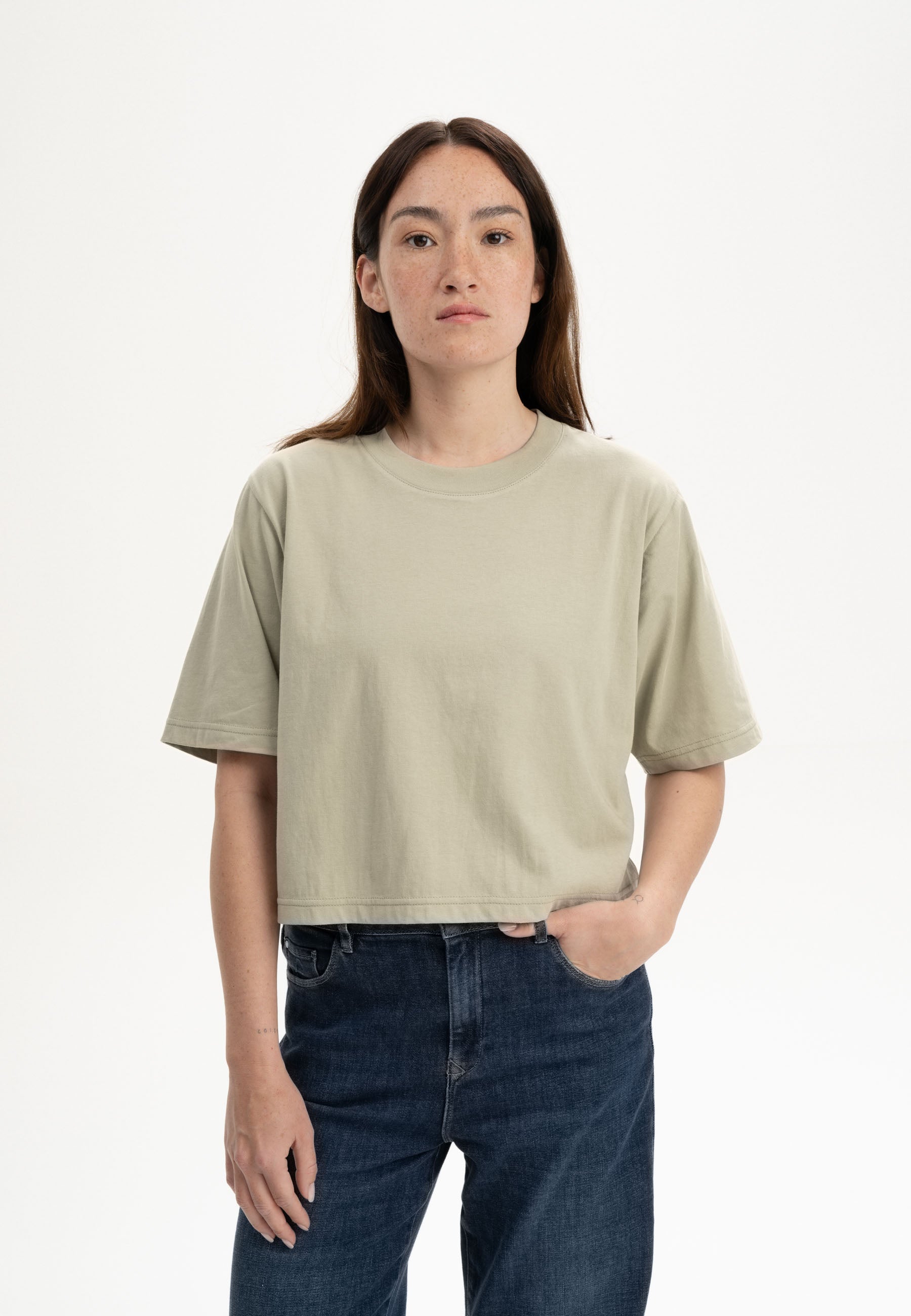T-shirt crop in 100% Cotone Biologico
