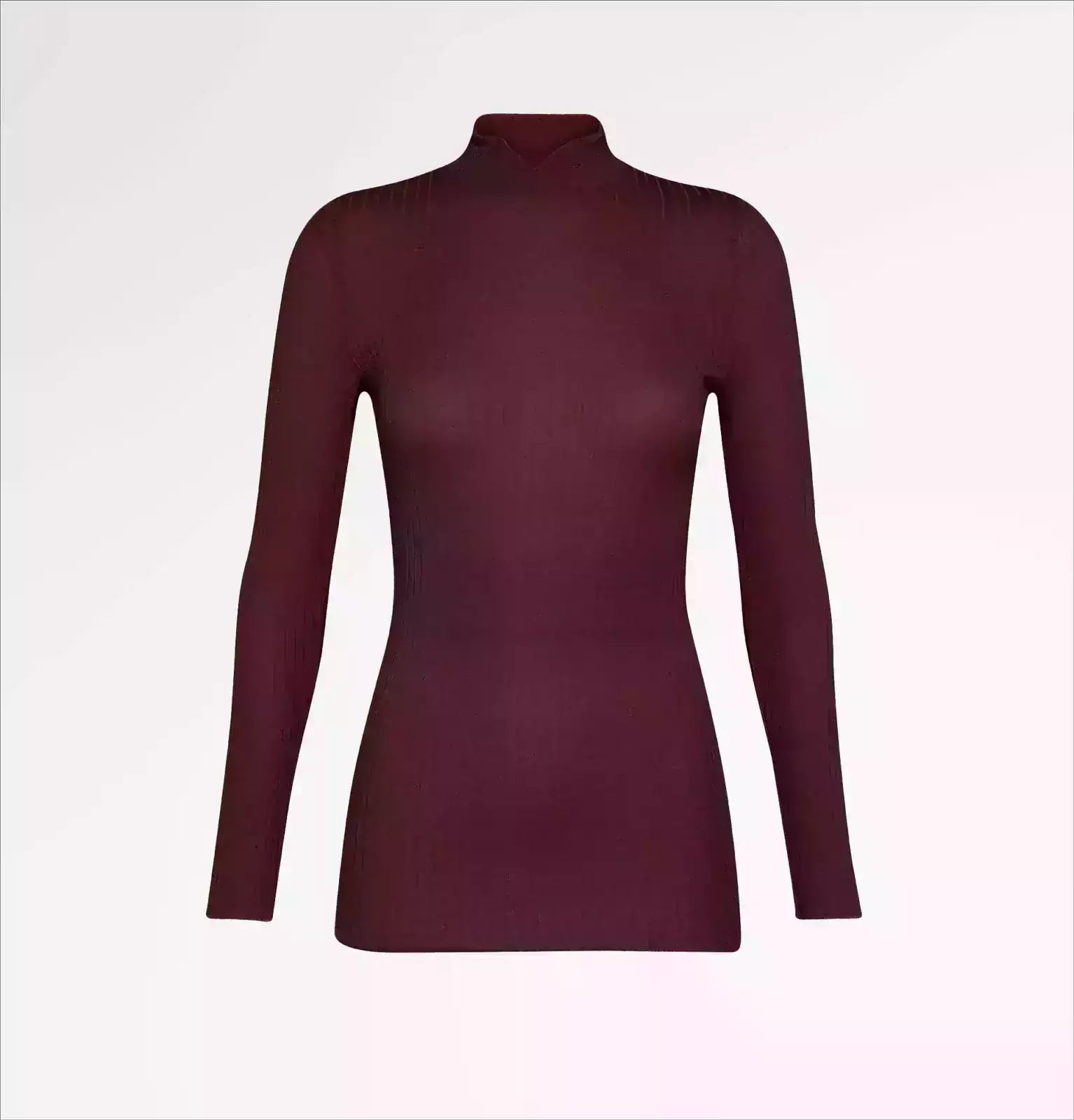 Lupetto scollo a V in TENCEL™ cashmere costina a manica lunga - CASAGIN