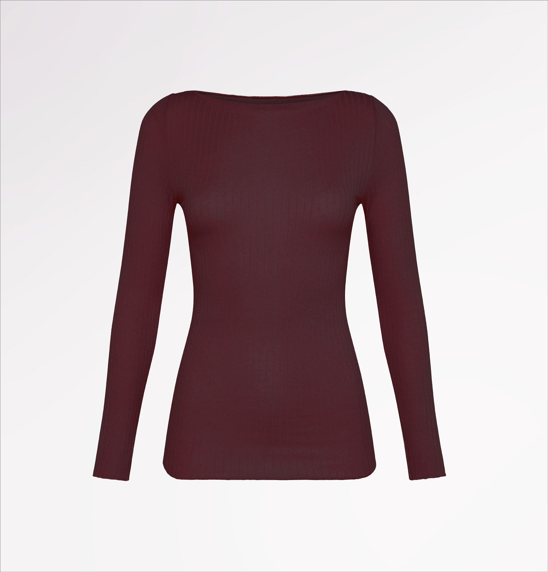 Maglia Scollo Barchetta in TENCEL™ Cashmere costina - CASAGIN