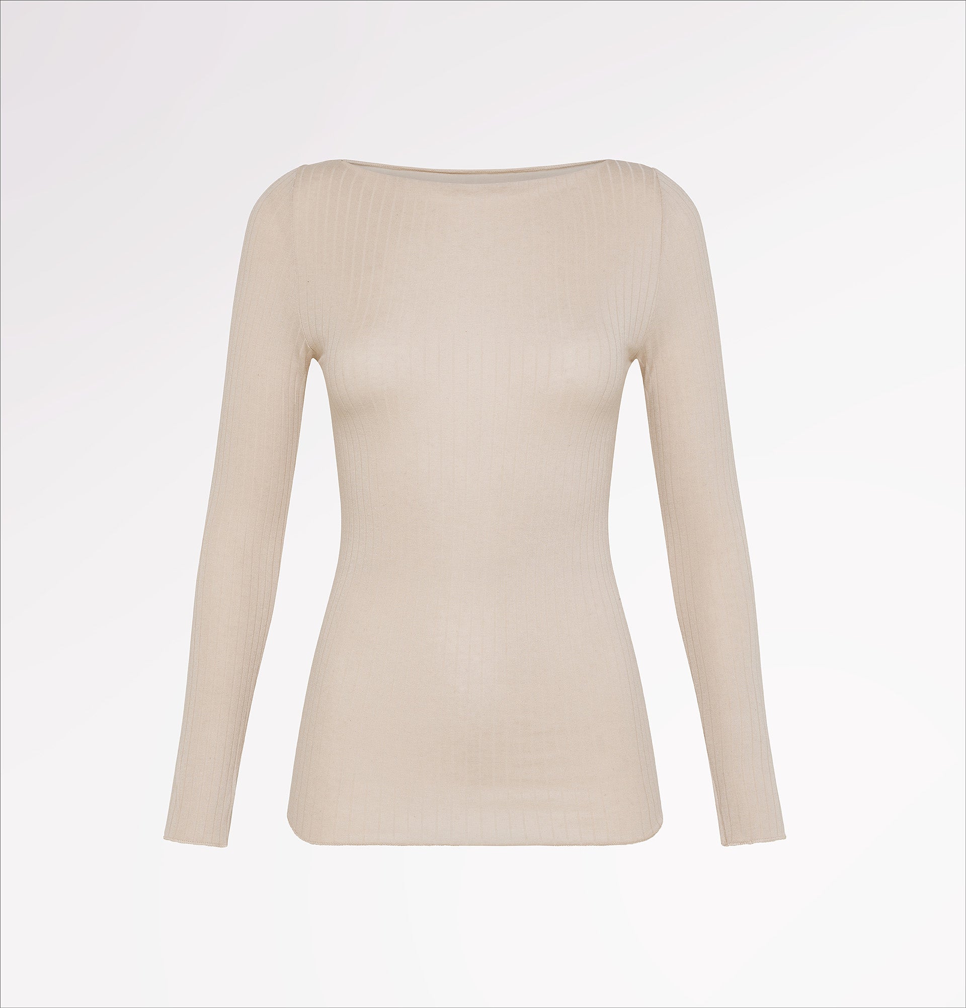 Maglia Scollo Barchetta in TENCEL™ Cashmere costina - CASAGIN