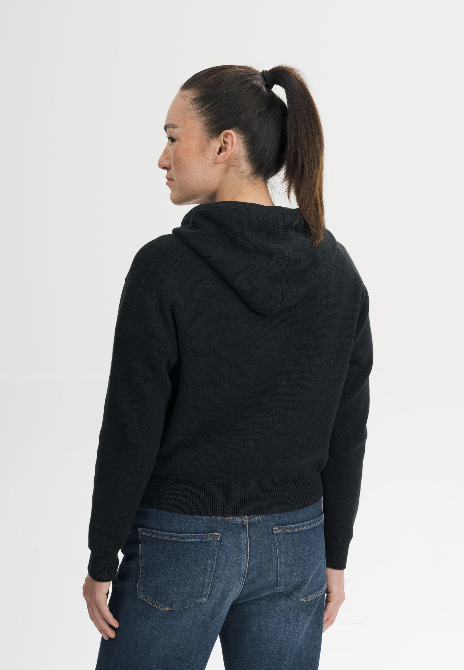 Felpa con Cappuccio in Cotone Biologico GOTS – Jacquard Knit