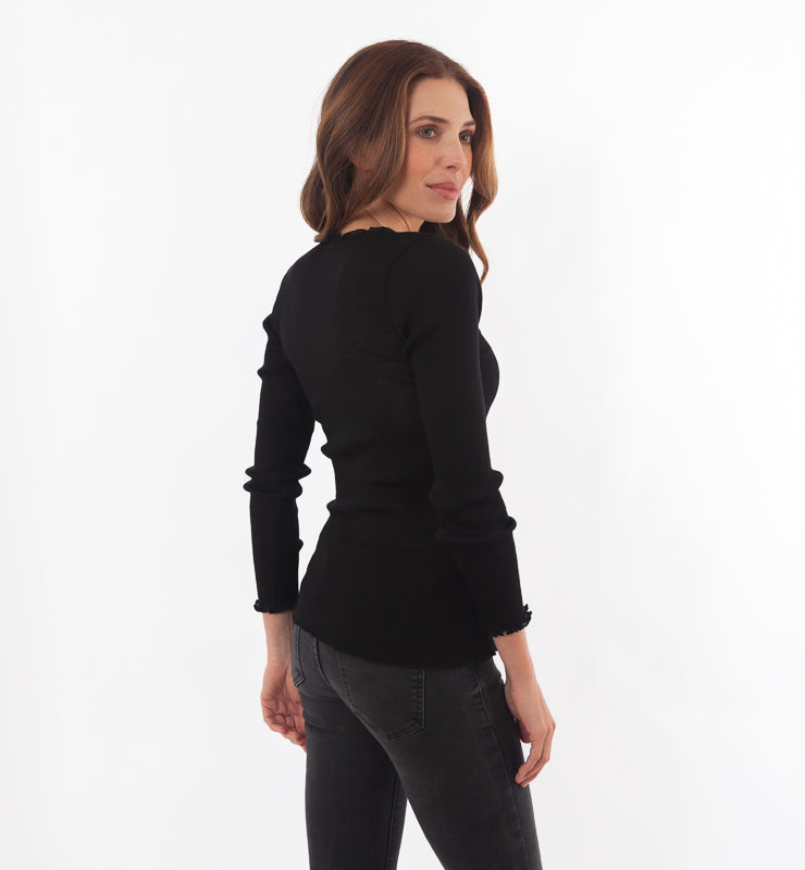 Maglia girocollo in lana a manica lunga - CASAGIN