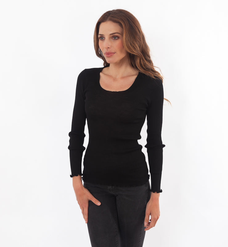 Maglia girocollo in lana a manica lunga - CASAGIN