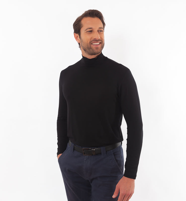 Dolcevita uomo in TENCEL™ cashmere a manica lunga - CASAGIN