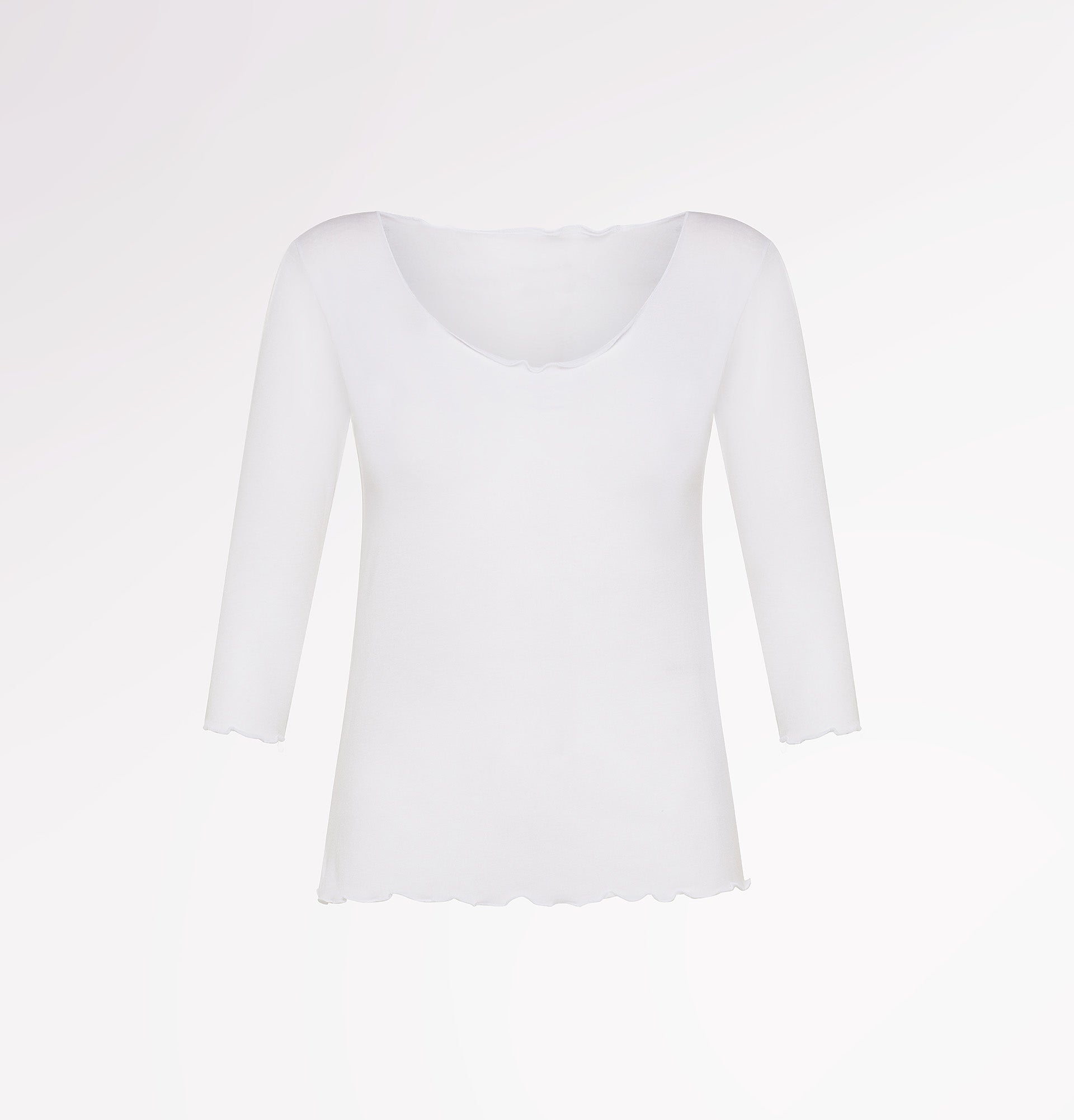 Maglia girocollo in TENCEL™ seta maniche a tre quarti - CASAGIN