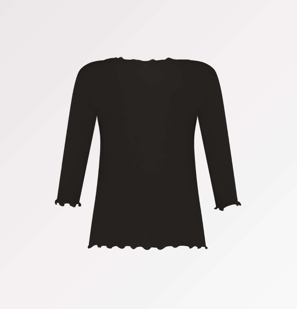 Maglia girocollo in TENCEL™ seta maniche a tre quarti - CASAGIN