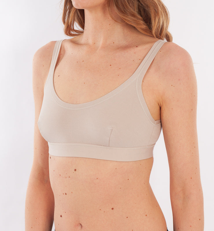 Reggiseno bralette in tessuto naturale