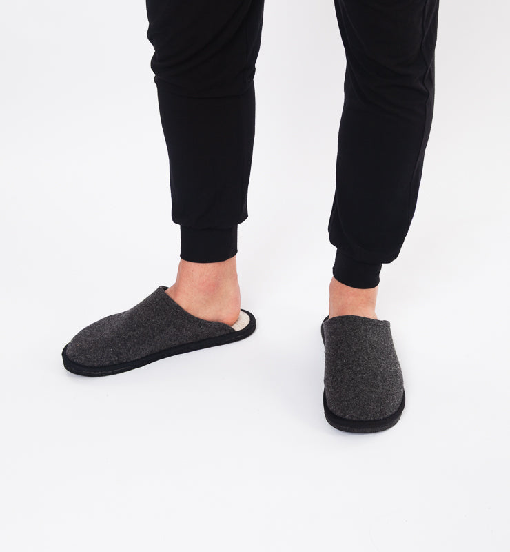 Recycled wool felt slippers