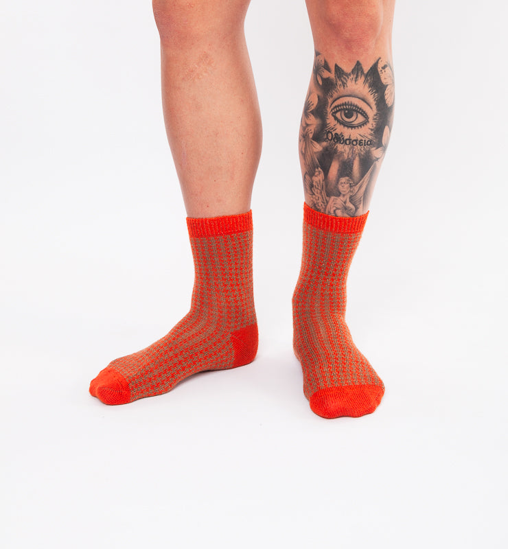 Calzini in Lana Merino – fantasia pied de poule