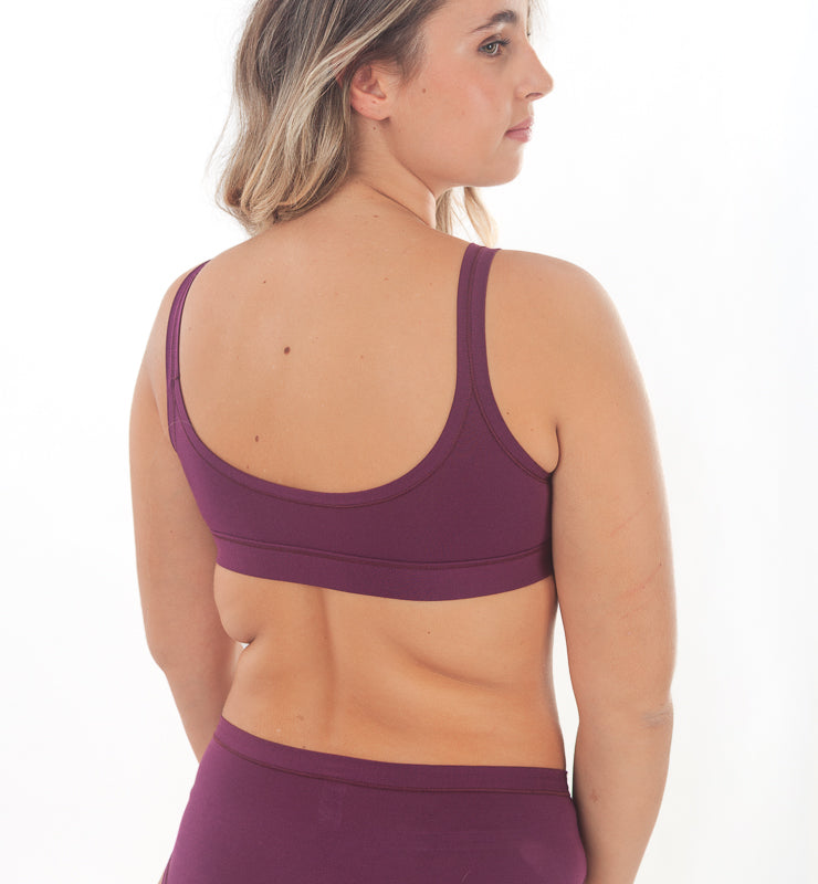 Natural fabric bralette bra