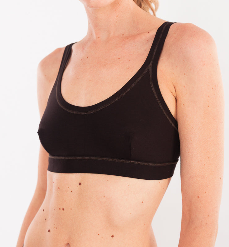 Natural fabric bralette bra