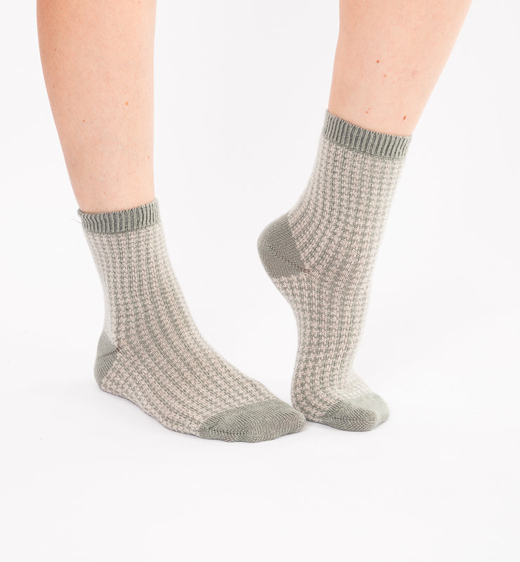 Calzini in Lana Merino – fantasia pied de poule