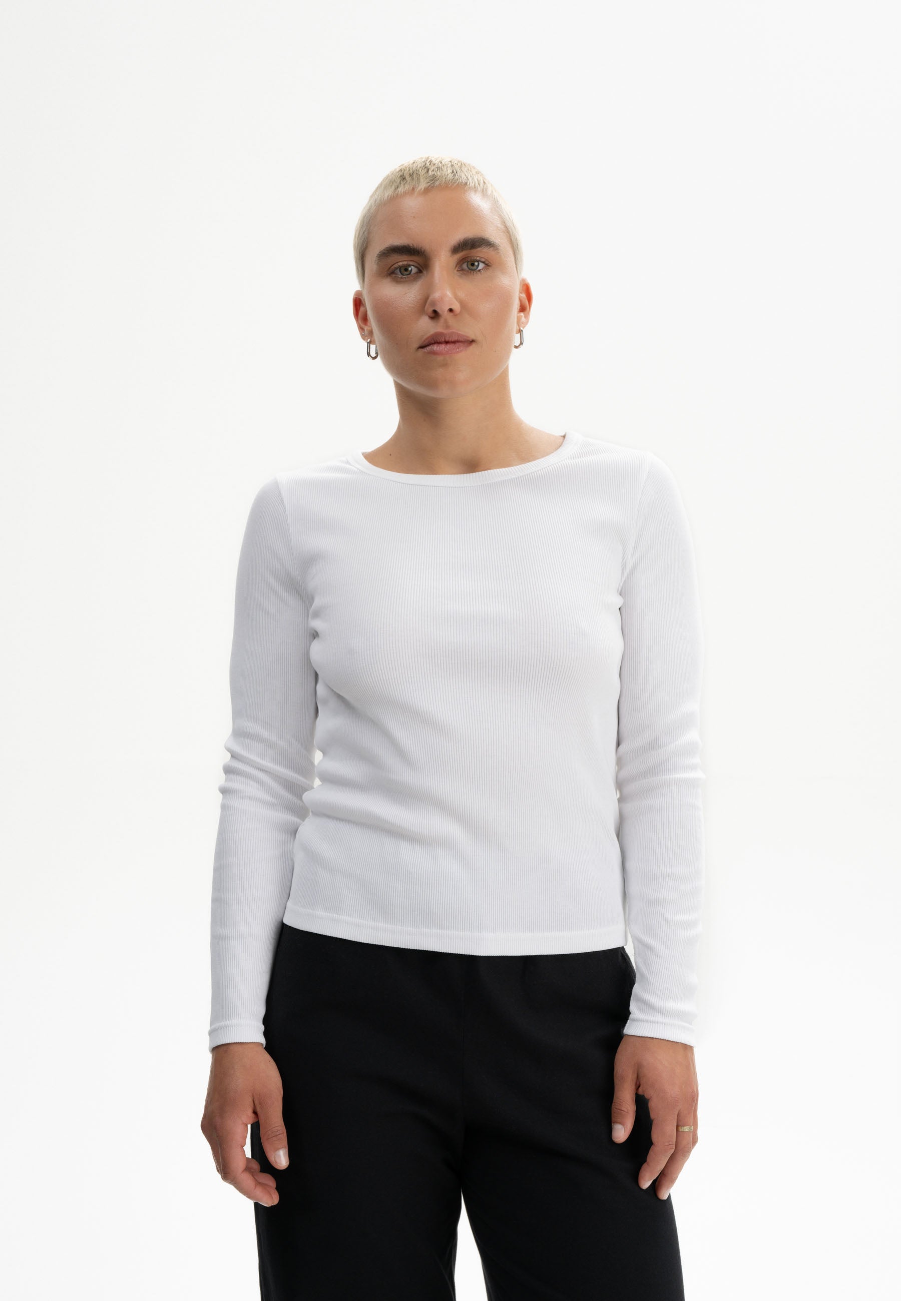 Maglia costina in Cotone Biologico a maniche lunghe