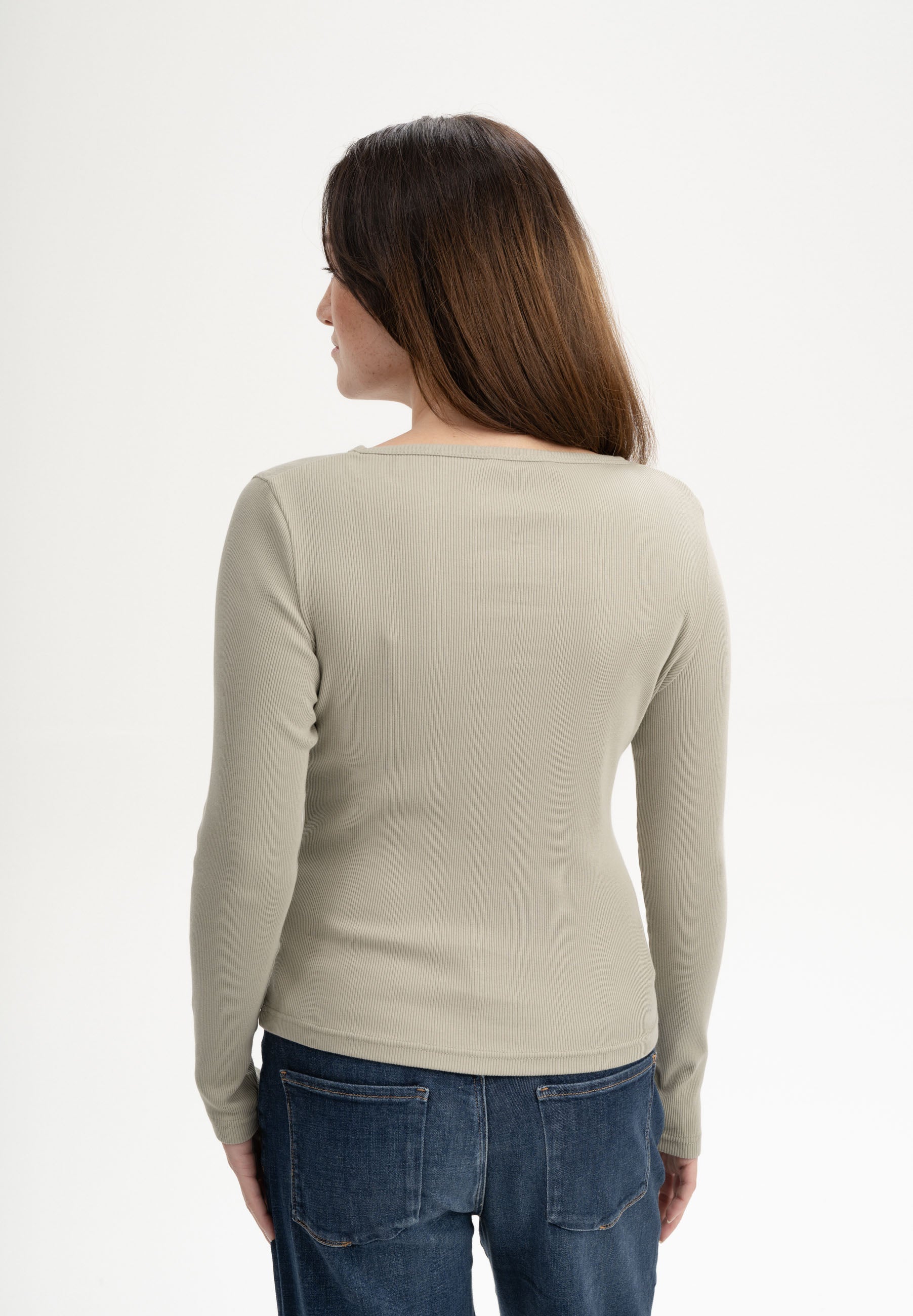 Maglia costina in Cotone Biologico a maniche lunghe