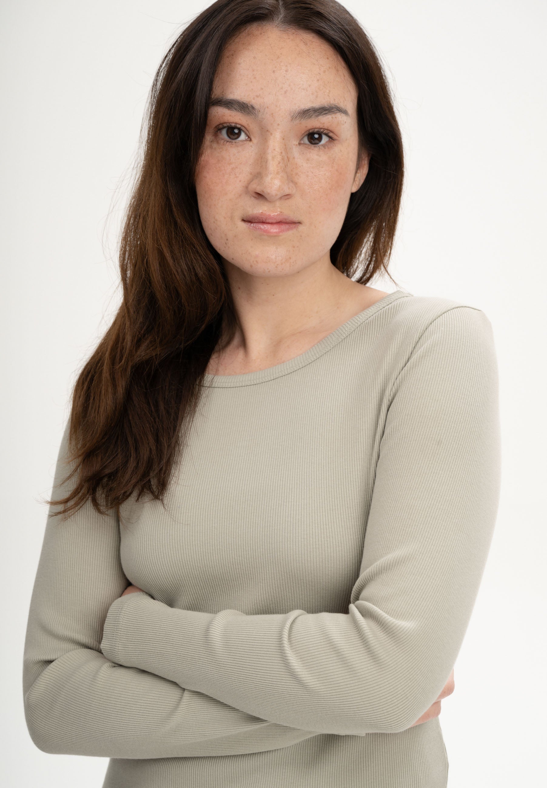 Maglia costina in Cotone Biologico a maniche lunghe