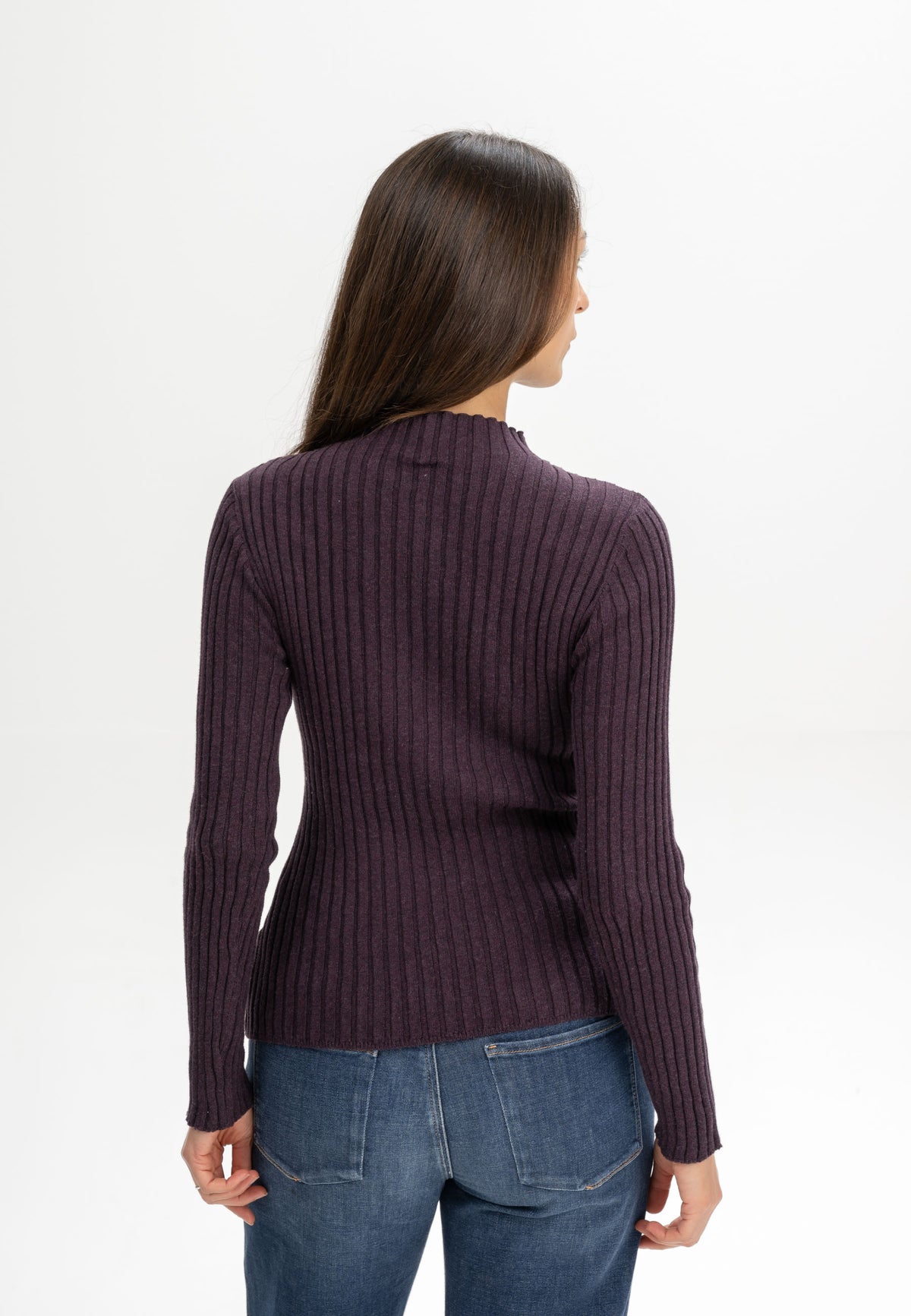 Long-sleeved sheath dress in 100% organic cotton