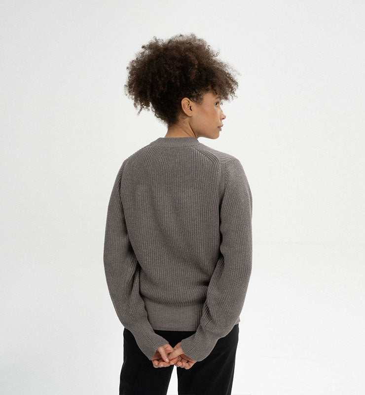 Maglione lupetto a costine in 100% Cotone Organico - CASAGIN